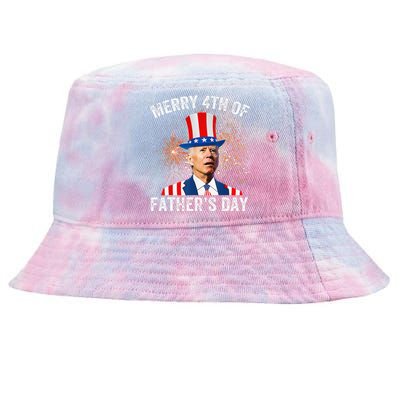 Joe Biden Merry 4th Of Father's Day Funny 4th Of July Tie-Dyed Bucket Hat