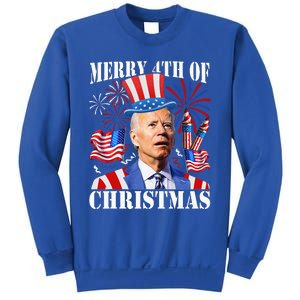 Joe Biden Merry 4th Of Christmas Firework Sweatshirt