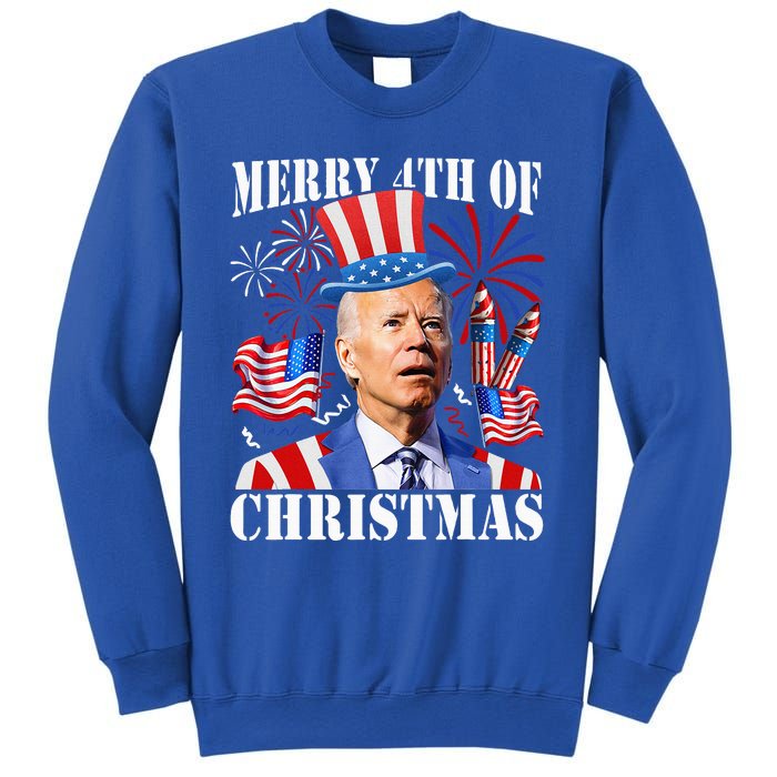 Joe Biden Merry 4th Of Christmas Firework Sweatshirt