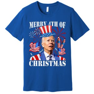 Joe Biden Merry 4th Of Christmas Firework Premium T-Shirt