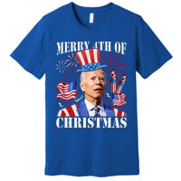 Joe Biden Merry 4th Of Christmas Firework Premium T-Shirt