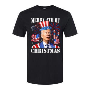 Joe Biden Merry 4th Of Christmas Firework Softstyle CVC T-Shirt