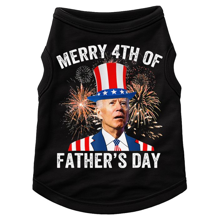 Joe Biden Merry 4th Of Father's Day Funny 4th Of July Doggie Tank