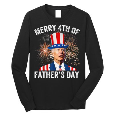 Joe Biden Merry 4th Of Father's Day Funny 4th Of July Long Sleeve Shirt