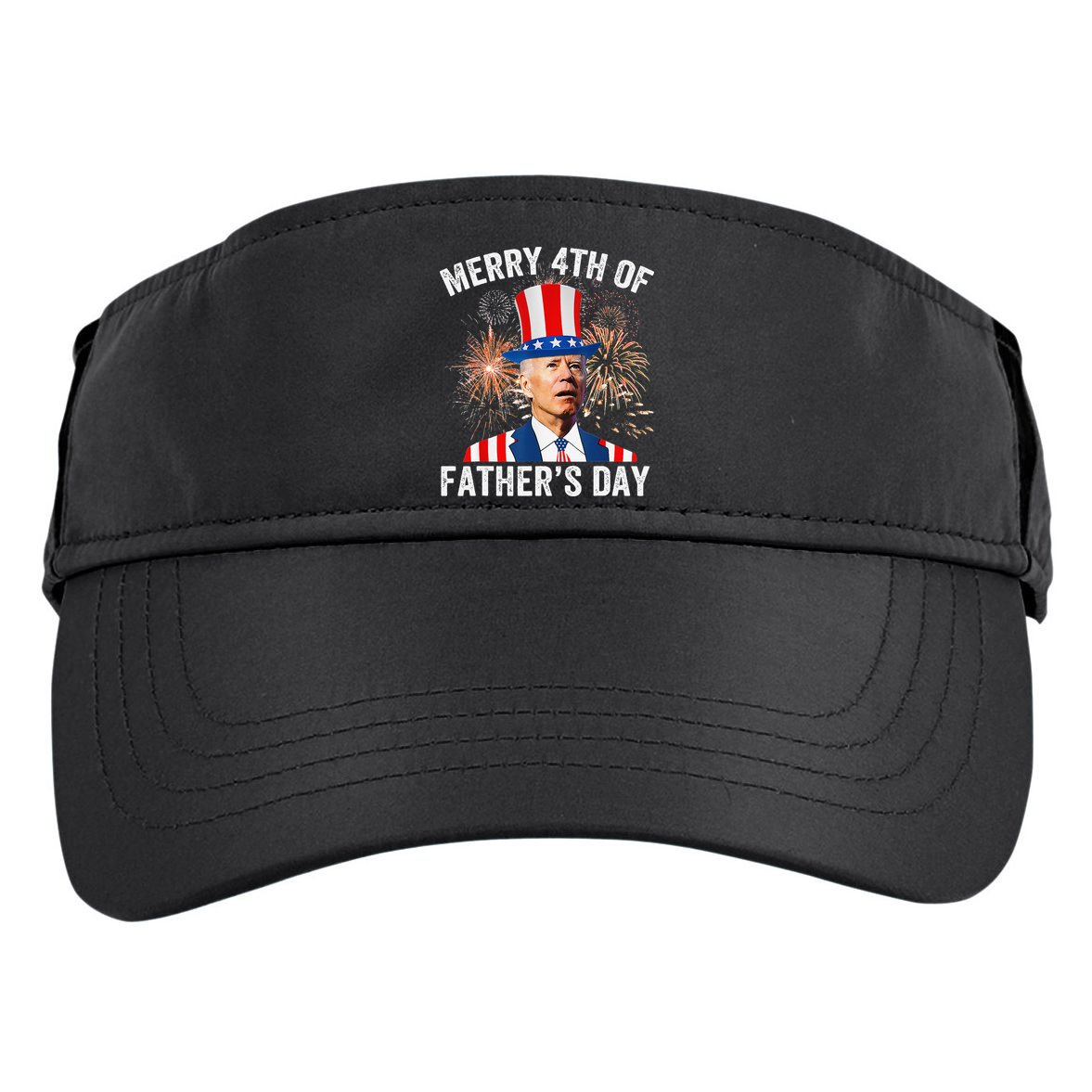 Joe Biden Merry 4th Of Father's Day Funny 4th Of July Adult Drive Performance Visor