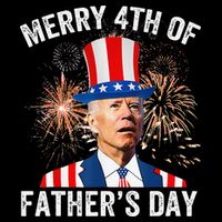Joe Biden Merry 4th Of Father's Day Funny 4th Of July Drawstring Bag
