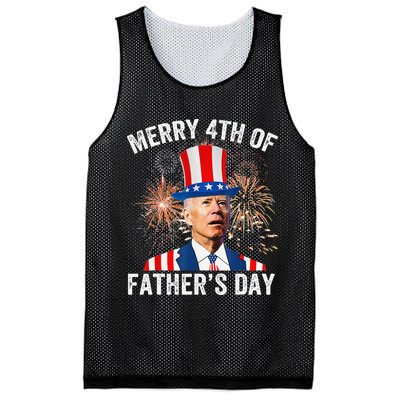 Joe Biden Merry 4th Of Father's Day Funny 4th Of July Mesh Reversible Basketball Jersey Tank