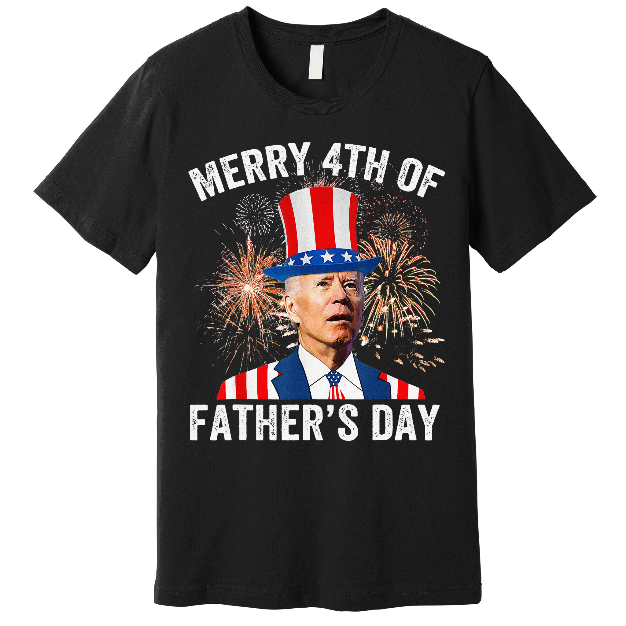 Joe Biden Merry 4th Of Father's Day Funny 4th Of July Premium T-Shirt