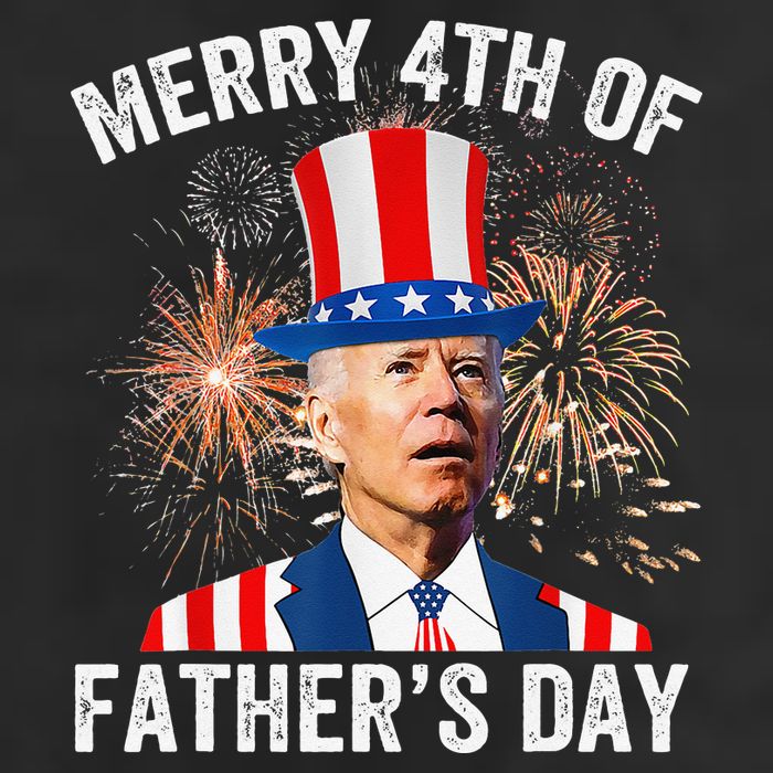 Joe Biden Merry 4th Of Father's Day Funny 4th Of July 25L Jumbo Tote