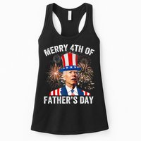 Joe Biden Merry 4th Of Father's Day Funny 4th Of July Womens Tank Top