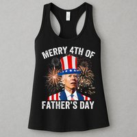 Joe Biden Merry 4th Of Father's Day Funny 4th Of July Womens Tank Top