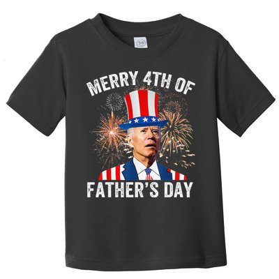 Joe Biden Merry 4th Of Father's Day Funny 4th Of July Toddler T-Shirt