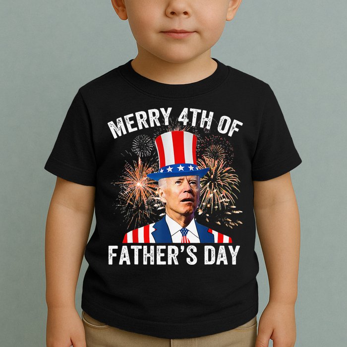 Joe Biden Merry 4th Of Father's Day Funny 4th Of July Toddler T-Shirt