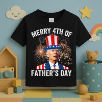Joe Biden Merry 4th Of Father's Day Funny 4th Of July Toddler T-Shirt