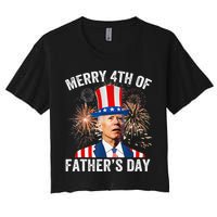 Joe Biden Merry 4th Of Father's Day Funny 4th Of July Crop Top