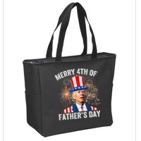 Joe Biden Merry 4th Of Father's Day Funny 4th Of July Zip Tote Bag