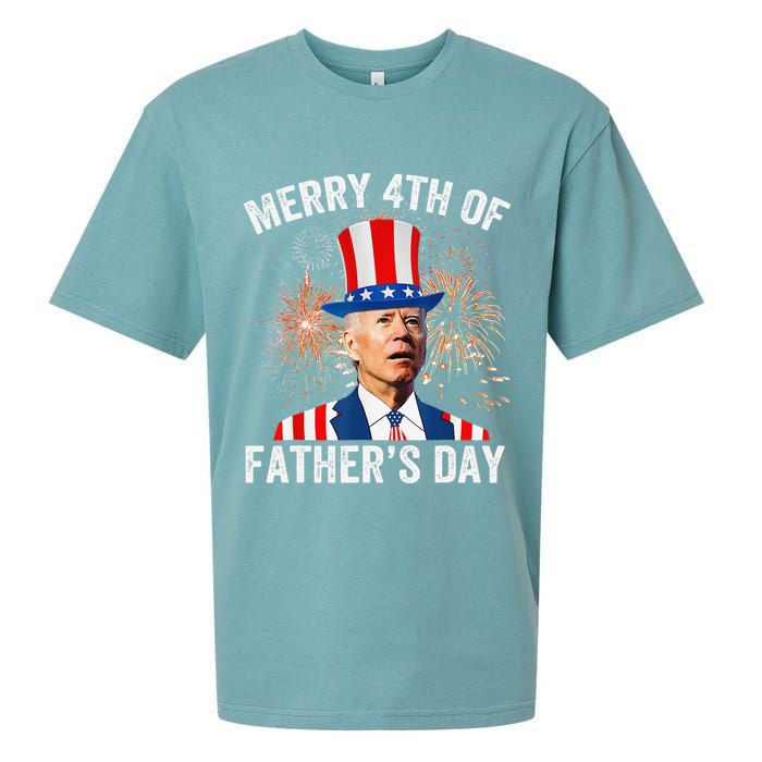Joe Biden Merry 4th Of Father's Day Funny 4th Of July Sueded Cloud Jersey T-Shirt