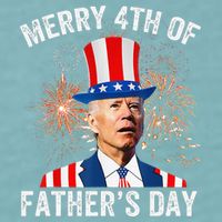 Joe Biden Merry 4th Of Father's Day Funny 4th Of July Sueded Cloud Jersey T-Shirt