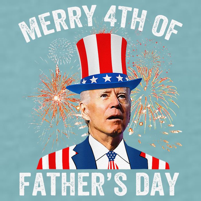 Joe Biden Merry 4th Of Father's Day Funny 4th Of July Sueded Cloud Jersey T-Shirt