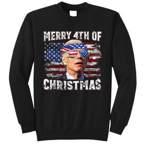 Joe Biden Merry 4th Of Christmas Funny 4th Of July Sweatshirt