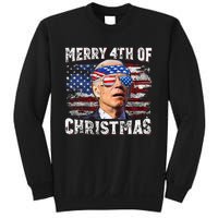 Joe Biden Merry 4th Of Christmas Funny 4th Of July Sweatshirt