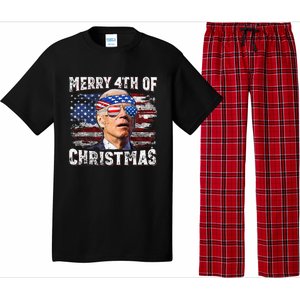 Joe Biden Merry 4th Of Christmas Funny 4th Of July Pajama Set