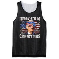 Joe Biden Merry 4th Of Christmas Funny 4th Of July Mesh Reversible Basketball Jersey Tank