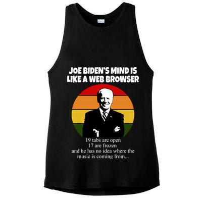 Joe Biden's Mind Is Like A Web Browser Ladies PosiCharge Tri-Blend Wicking Tank