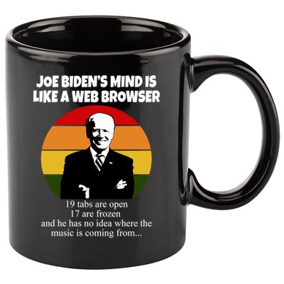 Joe Biden's Mind Is Like A Web Browser 11oz C Handle Ceramic Mug