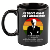 Joe Biden's Mind Is Like A Web Browser 11oz C Handle Ceramic Mug
