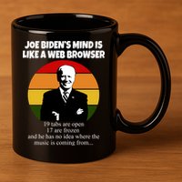 Joe Biden's Mind Is Like A Web Browser 11oz C Handle Ceramic Mug