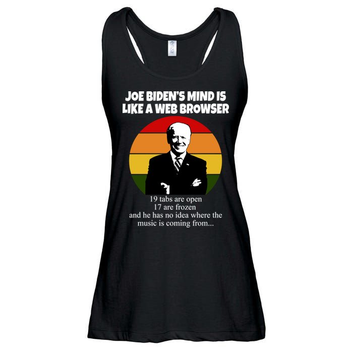 Joe Biden's Mind Is Like A Web Browser Ladies Essential Flowy Tank