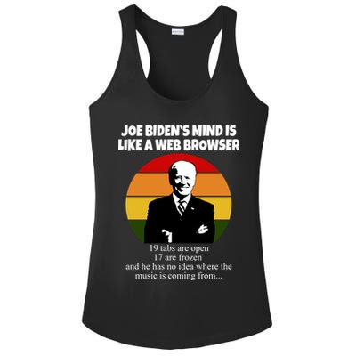 Joe Biden's Mind Is Like A Web Browser Ladies PosiCharge Competitor Racerback Tank