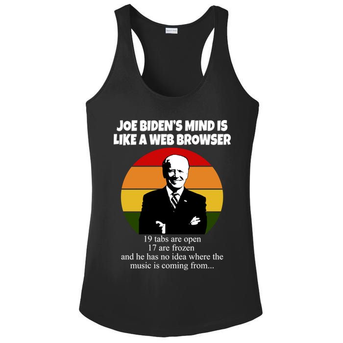 Joe Biden's Mind Is Like A Web Browser Ladies PosiCharge Competitor Racerback Tank