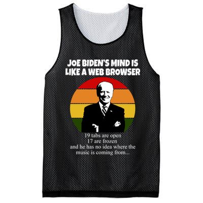 Joe Biden's Mind Is Like A Web Browser Mesh Reversible Basketball Jersey Tank
