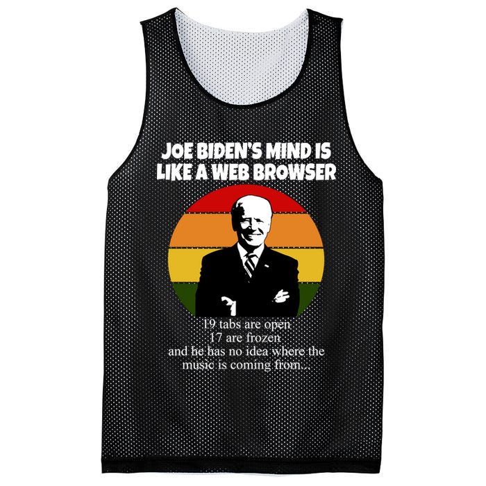 Joe Biden's Mind Is Like A Web Browser Mesh Reversible Basketball Jersey Tank