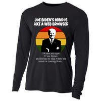 Joe Biden's Mind Is Like A Web Browser Cooling Performance Long Sleeve Crew