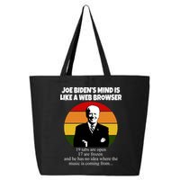 Joe Biden's Mind Is Like A Web Browser 25L Jumbo Tote