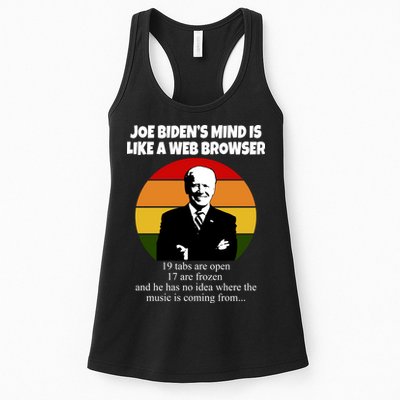 Joe Biden's Mind Is Like A Web Browser Womens Tank Top