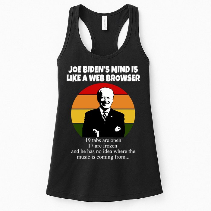 Joe Biden's Mind Is Like A Web Browser Womens Tank Top