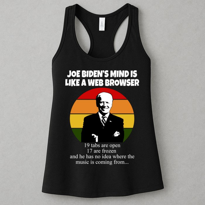 Joe Biden's Mind Is Like A Web Browser Womens Tank Top