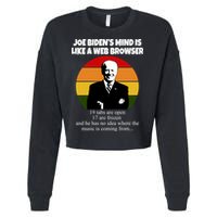 Joe Biden's Mind Is Like A Web Browser Cropped Pullover Crew