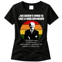 Joe Biden's Mind Is Like A Web Browser Womens T-Shirt