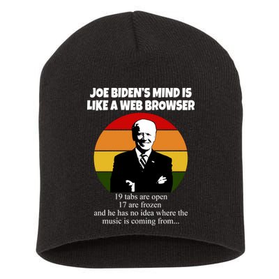 Joe Biden's Mind Is Like A Web Browser Short Acrylic Beanie