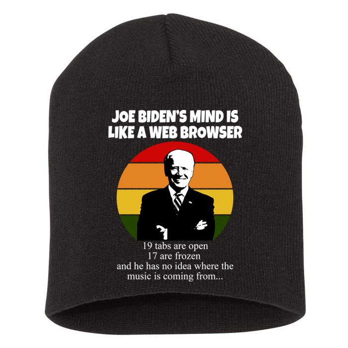 Joe Biden's Mind Is Like A Web Browser Short Acrylic Beanie