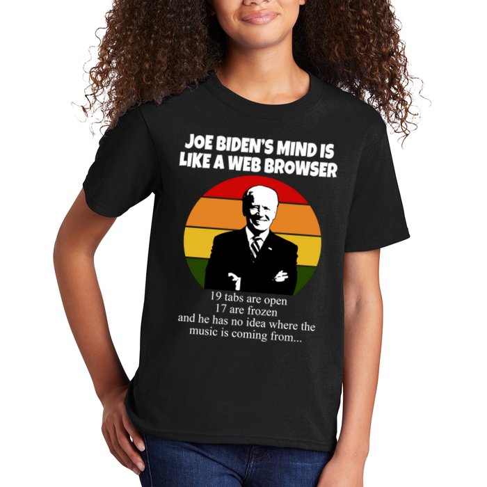 Joe Biden's Mind Is Like A Web Browser Kids T-Shirt