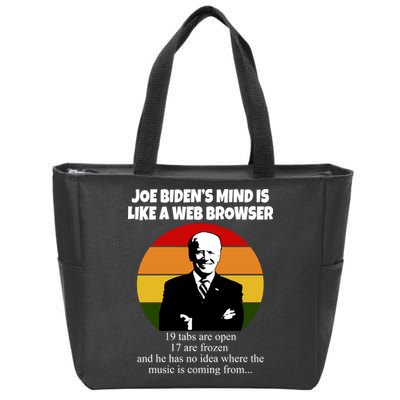 Joe Biden's Mind Is Like A Web Browser Zip Tote Bag