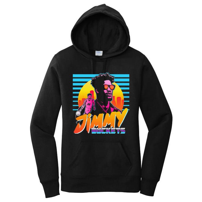 Jimmy Buckets Miami Outrun Women's Pullover Hoodie