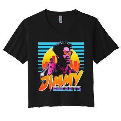 Jimmy Buckets Miami Outrun Women's Crop Top Tee