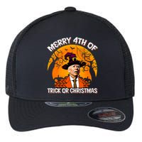 Joe Biden Merry 4th Of Halloween Trick Or Treat Christmas Flexfit Unipanel Trucker Cap